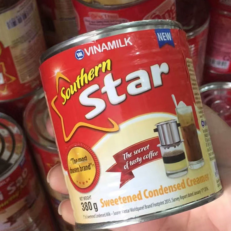 咖啡炼乳_买5包邮 正品越南炼乳 vinamilk南星红标380g咖啡伴侣ngoi