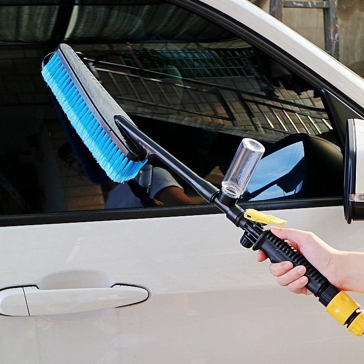 特价通水刷喷水洗车刷子_蓝色白色通水刷车刷洗车器泡沫刷车喷水洗车