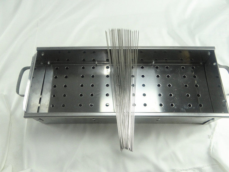 蝶烤香正品不锈钢圆签子烧烤签钎子烧烤针羊肉串签 带柄烤针