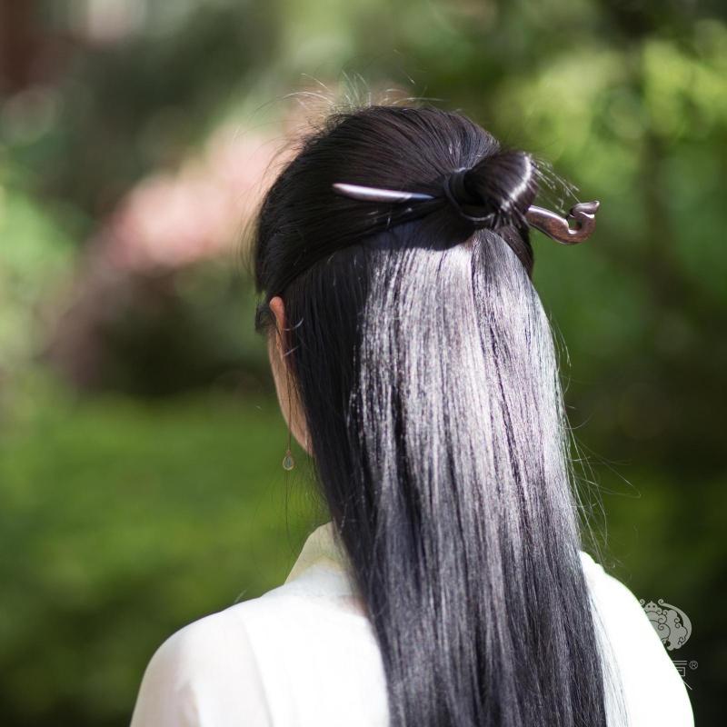 热销木发簪古风_漠源简约黑檀木簪子发簪古装盘发姐妹礼品古风头饰