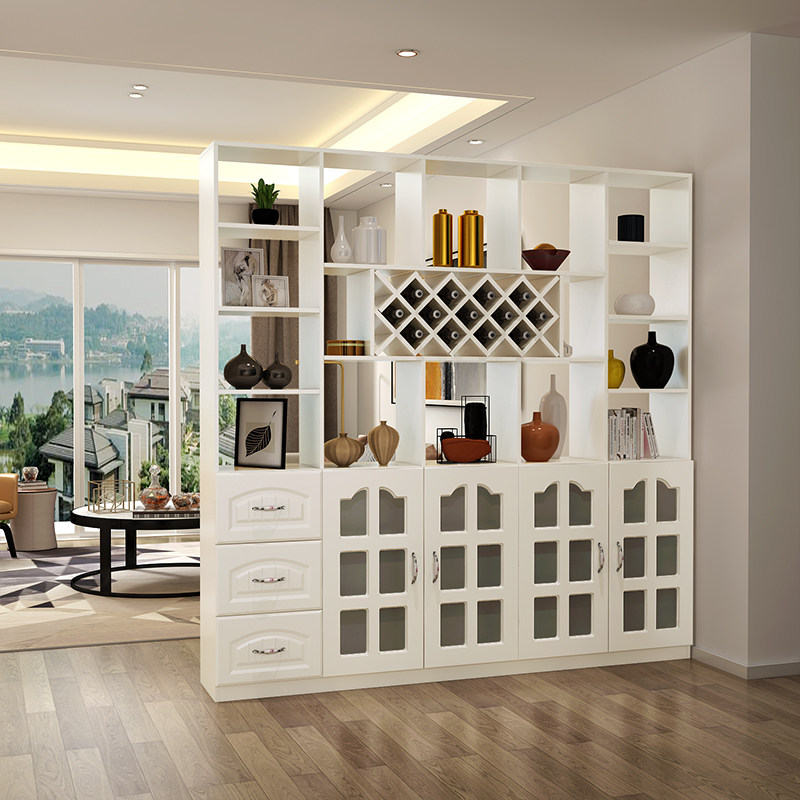 现代简约进门玄关柜隔断双面酒柜屏风门厅客厅鞋柜储物置物展示柜