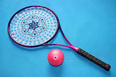 新款132孔秘制面柔力球拍套装正品碳素加大拍面细手柄