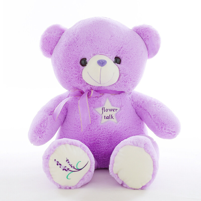 薰衣草小熊_薰衣草泰迪熊小熊公仔紫色抱抱小熊仔娃娃布偶毛绒玩具熊