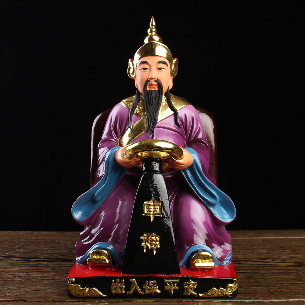 英寸彩绘 12 车神佛像树脂神像菩萨出入开车保平安居家供奉风水摆件