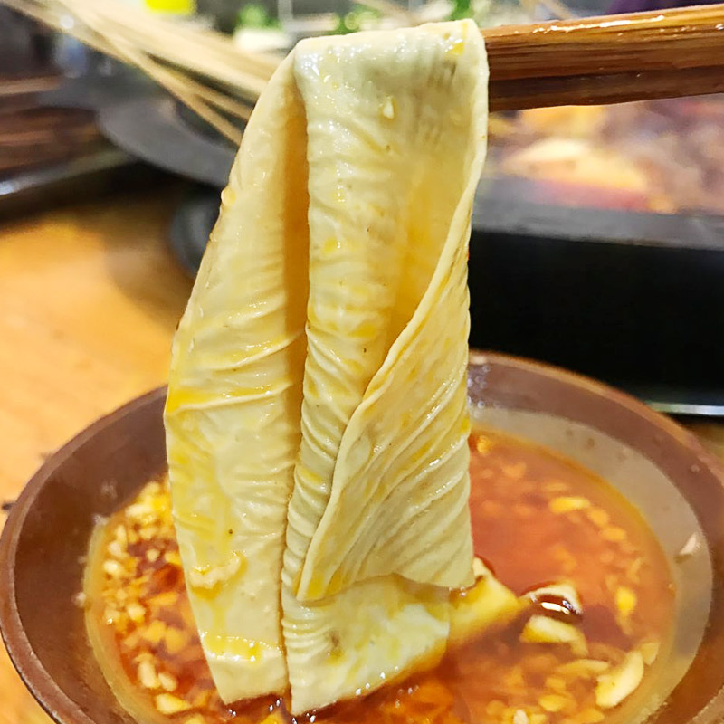 重庆火锅食材新鲜 火锅店配菜品新鲜豆皮 火锅店干豆腐皮 干豆皮