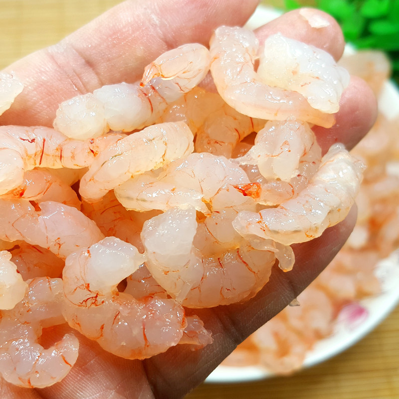 青岛野生新鲜虾仁冷冻虾仁新鲜蛎虾虾仁现剥水饺混沌专用两斤包邮