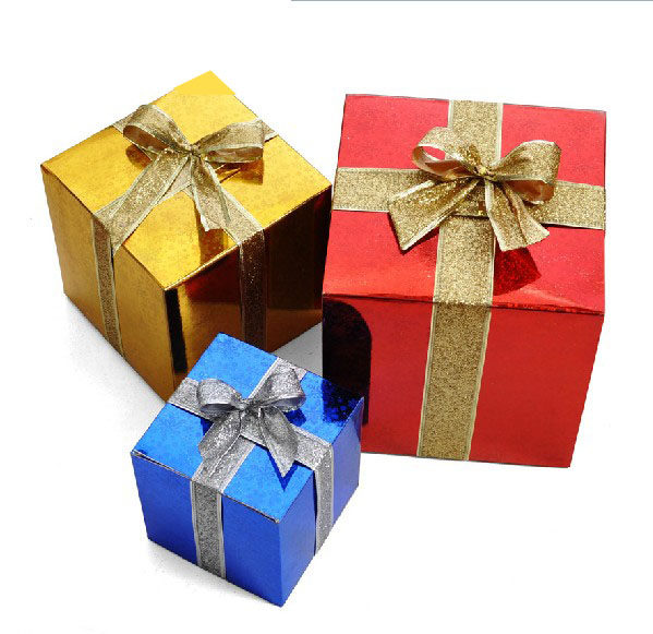 春节新年货礼品盒礼盒树下礼物布置道具装饰品礼品盒堆头装饰品