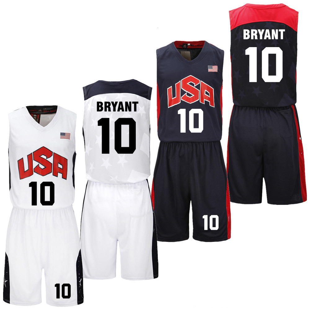 特价科比球服_uas梦之队梦十美国国家队篮球比赛训练服套装定制印刷10