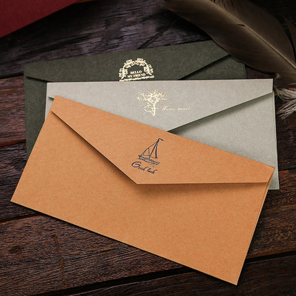 欧式 西式5号复古纯色空白 韩国复古创意西式信封 请柬信封定制_7折
