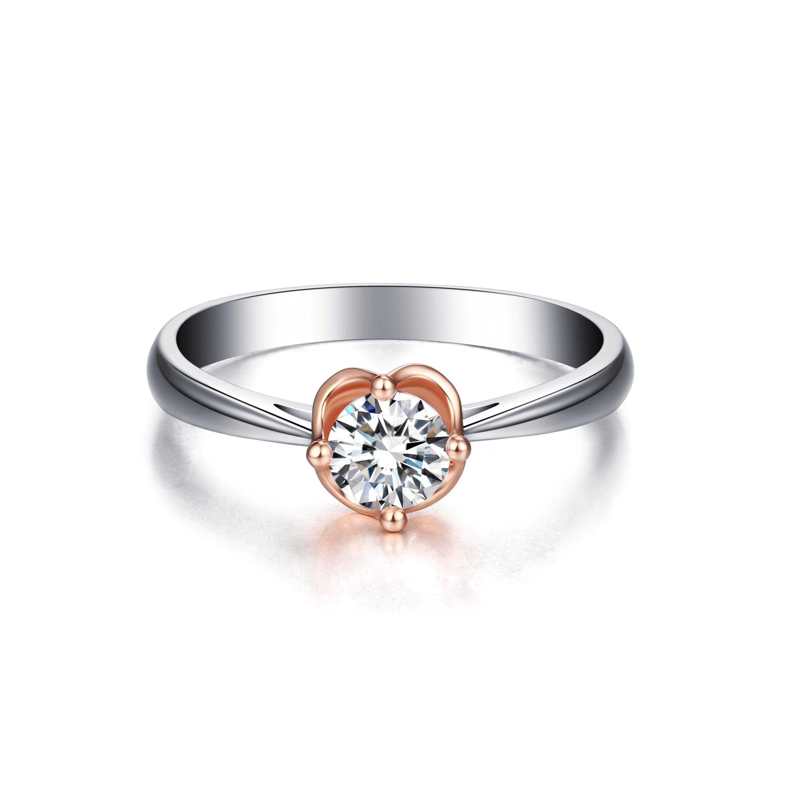 cn/珂兰钻石天生一对 1克拉裸钻定制婚戒对戒吊坠钻戒耳饰p