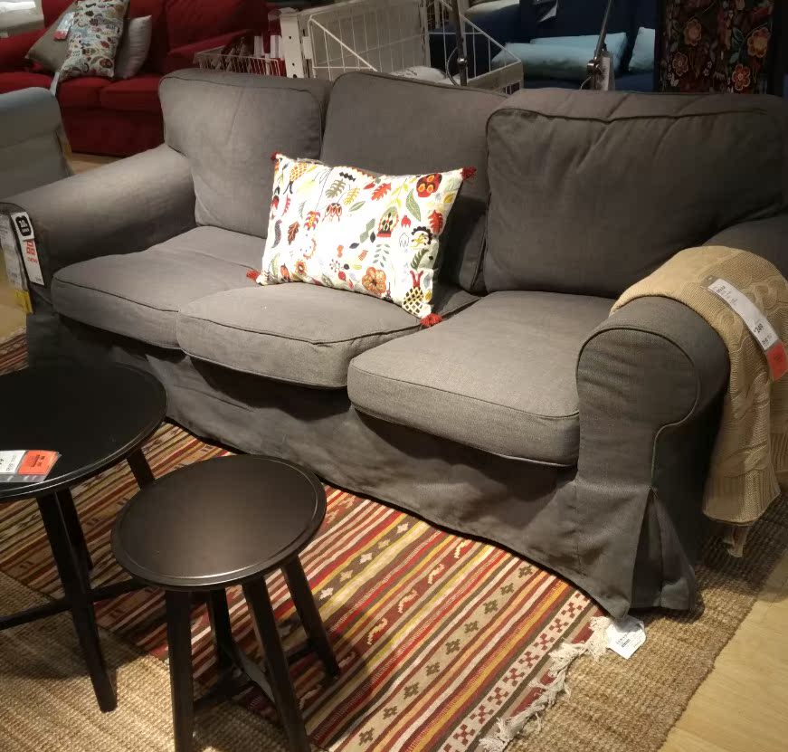 【特价】宜家国内代购 爱克托 三人沙发北欧小户型专柜正品