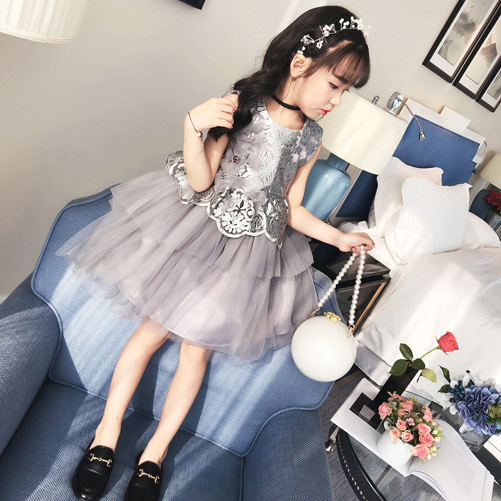 韩版时尚小仙女公主网纱连衣裙 去购买 原创灯笼袖蓬蓬a字连衣裙 童装