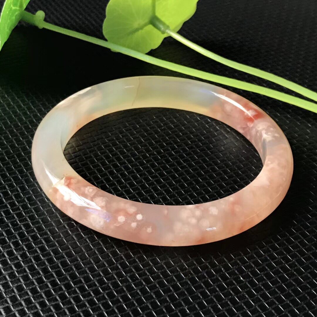 天然樱花玛瑙手镯
