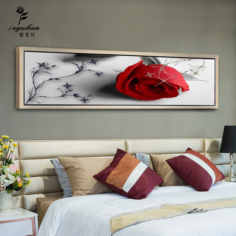 卧室挂画 现代简约温馨_简约现代床头挂画卧室装饰画温馨酒店宾馆床头