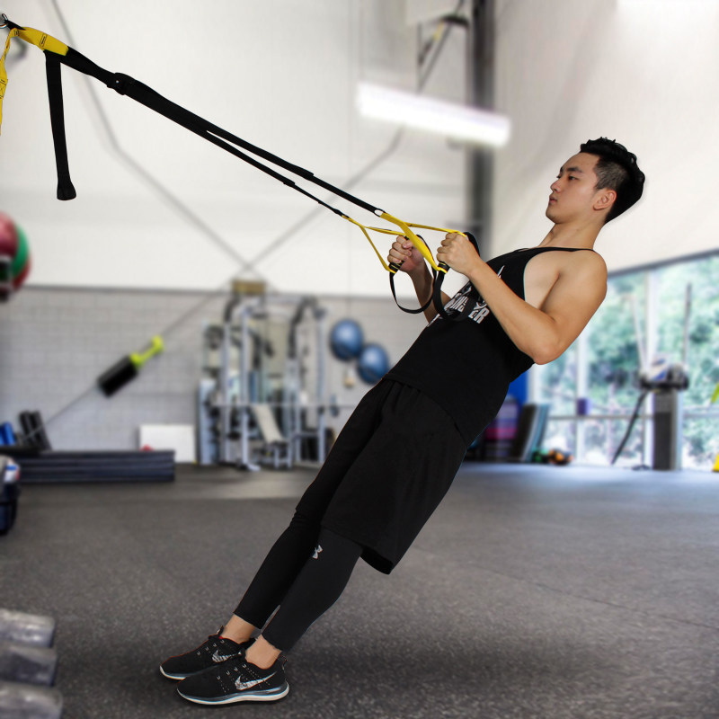 送健身视频trx悬挂式训练带拉力绳男女减肚子练腹肌器材keep同款