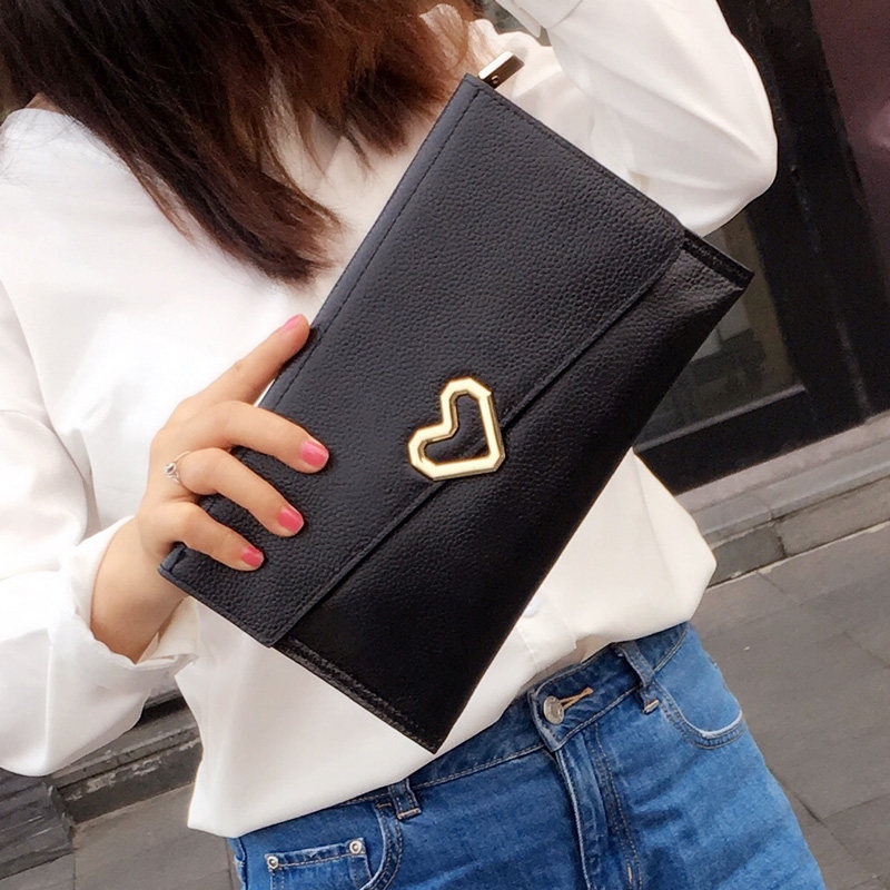 真皮女包手拿包女2017新款韩版时尚个性手包信封包单肩斜挎小包包