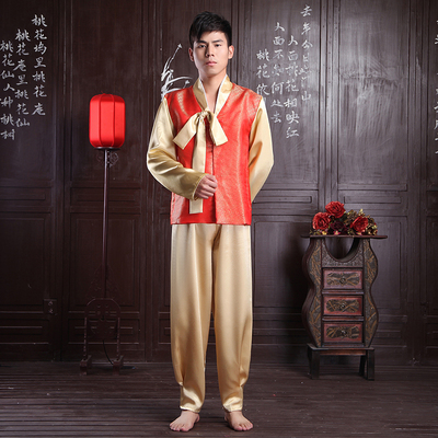 男士韩服韩国传统服饰朝鲜族少数民族演出服婚礼韩服男舞台宫廷服