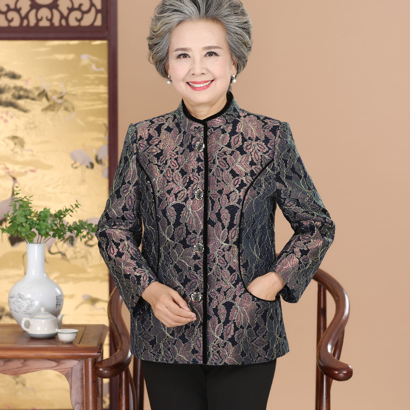 福妈妈装夏季七分袖衬衫富贵夫人福太太中老年女装上衣老年人衬衣
