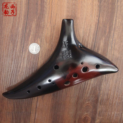 大陶笛6孔初学入门六孔陶笛 声音低沉沧桑 熏烧处理 低音g调 三满_7折