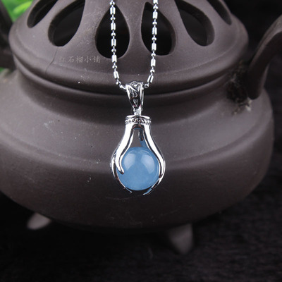 开光紫冰银靛蓝晶 吊坠 助姻缘 爱情运 化解厄运 生活不顺