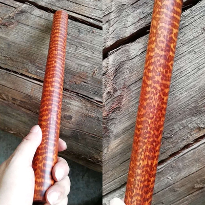 蛇纹木圆棒 蛇桑木棍 满纹木料原木 蛇纹木筷子 蛇纹木手串料