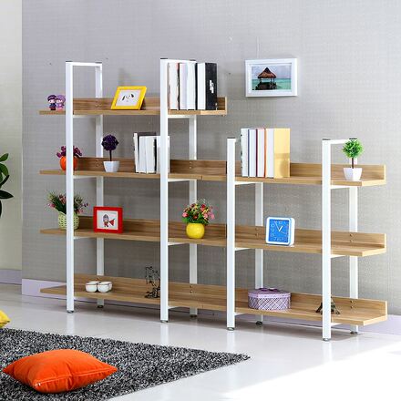 宜家书架特价钢木书架组合书架储物架置物架货架展示架木架可定做
