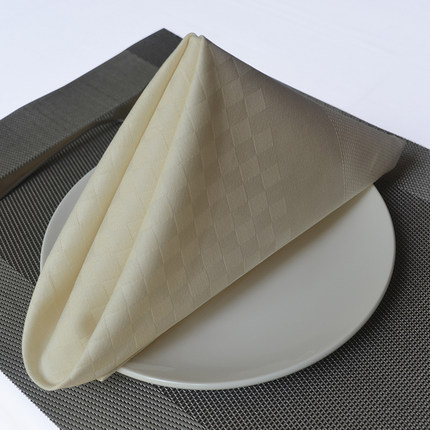 包邮纯白色全棉口布 酒店西餐厅纯棉餐巾布折花口布 擦杯布不掉毛_7折