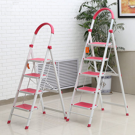 小爬梯四五六步家用可折叠室内梯子儿童简易多功能伸缩加厚2米1.