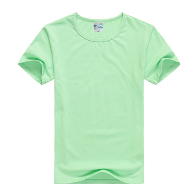 220克纯棉圆领空白短袖文化衫广告衫t恤 班服工作服定做来图印制