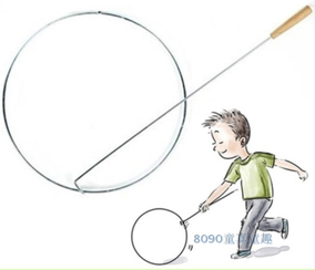 幼儿园滚铁环儿童推铁环滚铁圈滚环滚圈环风火轮怀旧玩具70后80后