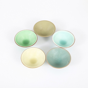 淘青瓷龙泉青瓷斗笠杯陶瓷汝窑紫砂手工功夫小茶杯子茶盏品茗杯