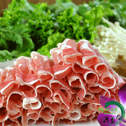 聪明牛内蒙羊上脑砖生羊肉卷火锅肥羊卷豆捞羊肉卷每块6斤切卷_5折