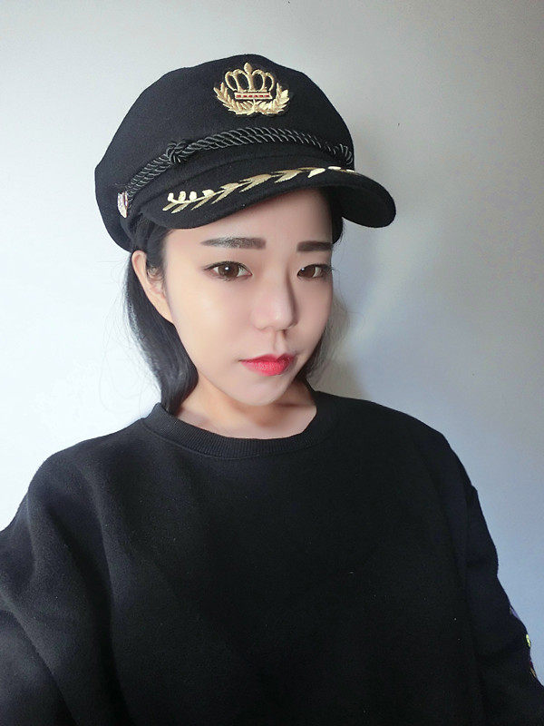 平顶军帽女 韩国