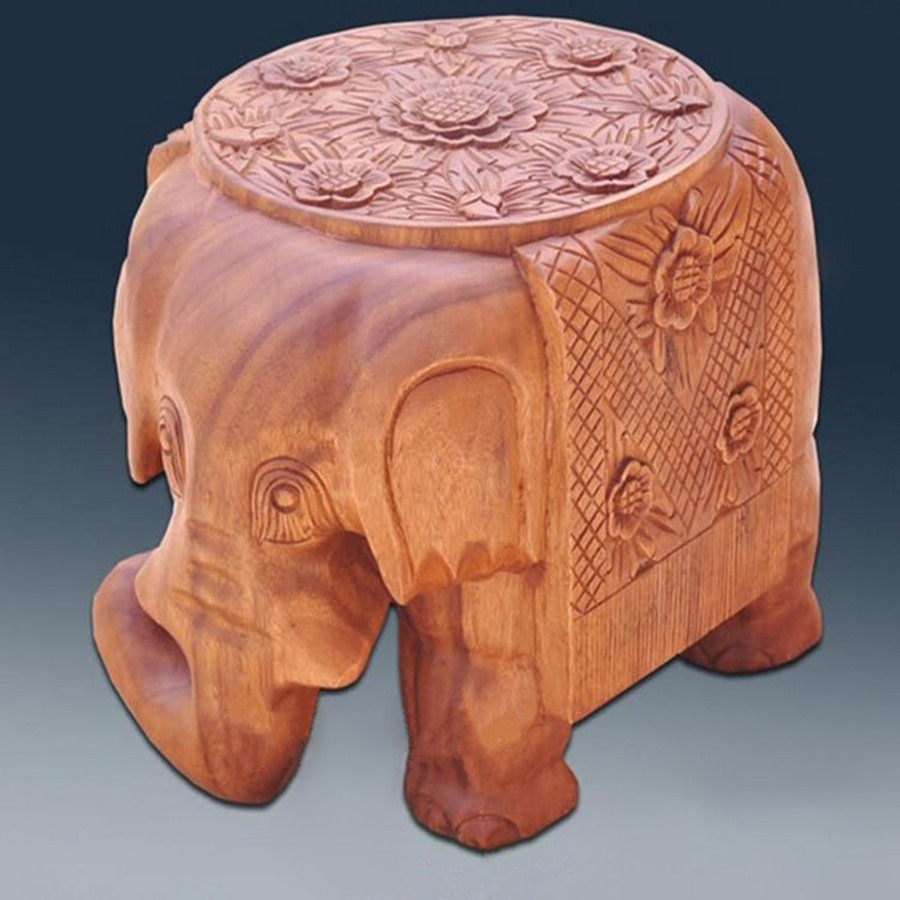 【特价】秋山匠人 中日式纯实木榆木榫卯兔子换鞋凳专柜正品