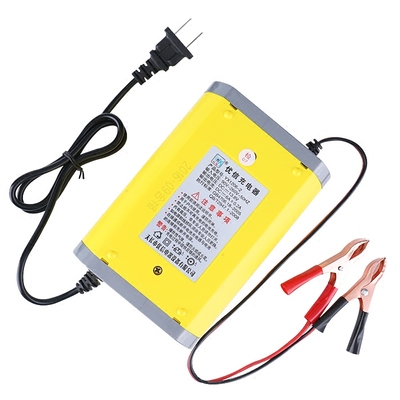 优信12v汽车电瓶充电器摩托车轿车蓄电池12伏修复脉冲智能充电器