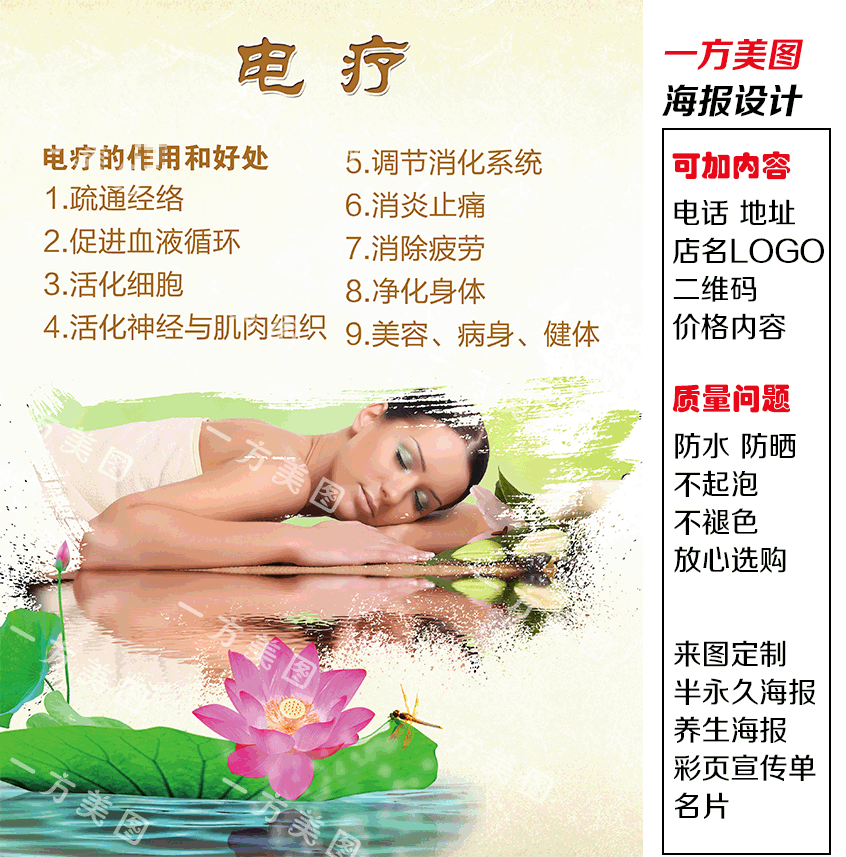 电疗dds生物电酸碱平衡海报挂图养生挂画宣传画经络体控疗法图