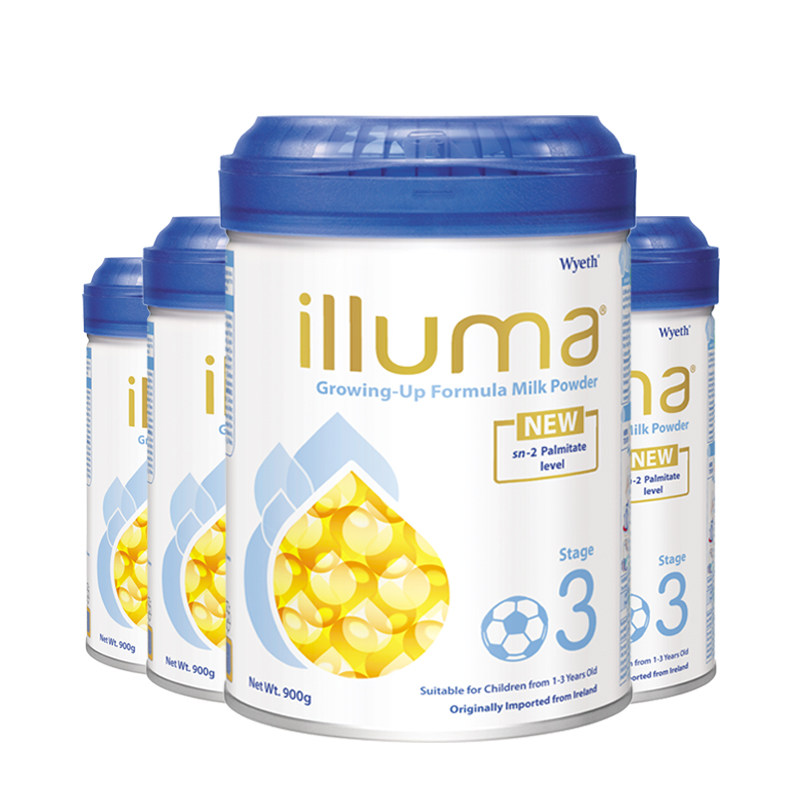 港版惠氏启赋3段illuma 欧洲原装进口高端奶900g*4