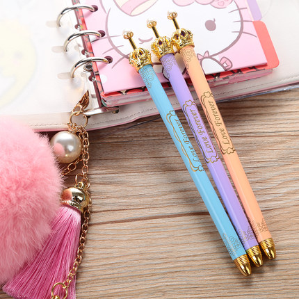 红泥杂货|可爱糖果色毛球圆珠笔 波点蝴蝶结 个性公主笔特价_7折现价