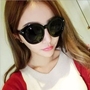 新款炫彩太阳镜 潮流复古圆形反光彩膜女士大框墨镜 情侣太阳眼镜
