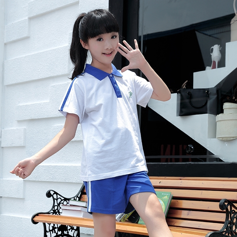 莹卉深圳校服小学生 夏季套装 男孩女孩深圳校服短袖短裤图片