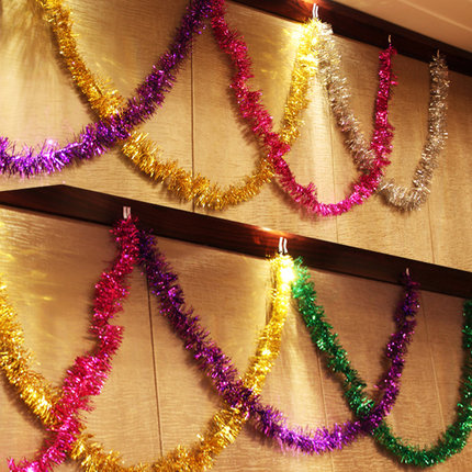 七彩纸拉花生日装扮派对婚房装饰幼儿园教室春节新年布置用品彩带_7折