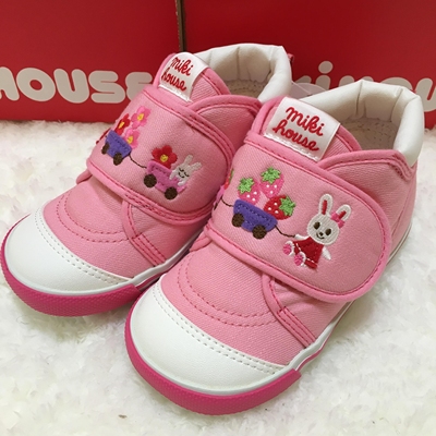 国内现货日本二段mikihouse兔子刺绣板鞋日本制119313976