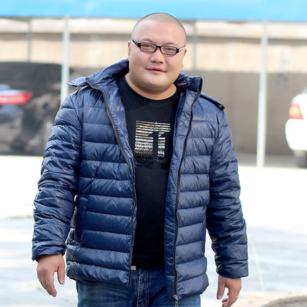 胖无忧加肥加大码男装肥佬显瘦中长款外套胖子胖人特大号羽绒服潮_7折