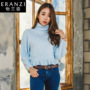 ERANZI怡兰姿冬装新款韩版纯色针织衫女套头修身高领套头针织衫女