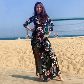 沙滩裙长裙 显瘦 修身