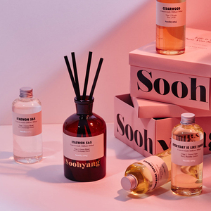 现货进口Soohyang秀香 韩国小众ins粉色香薰精油礼盒室内香氛礼物