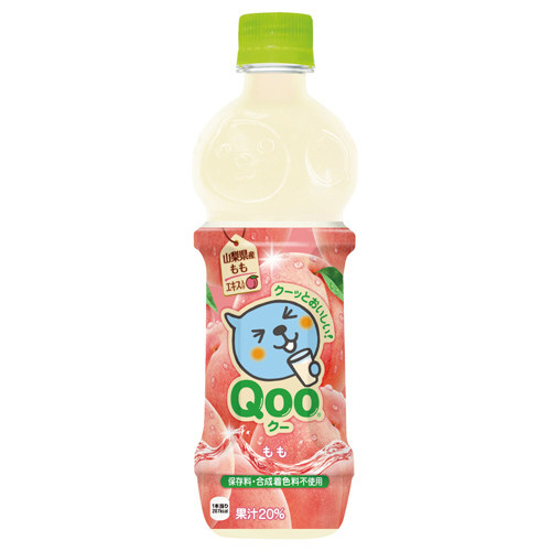 一折酷儿饮料_日本进口可口可乐酷儿qoo水蜜桃汁饮料470ml 美味停不了