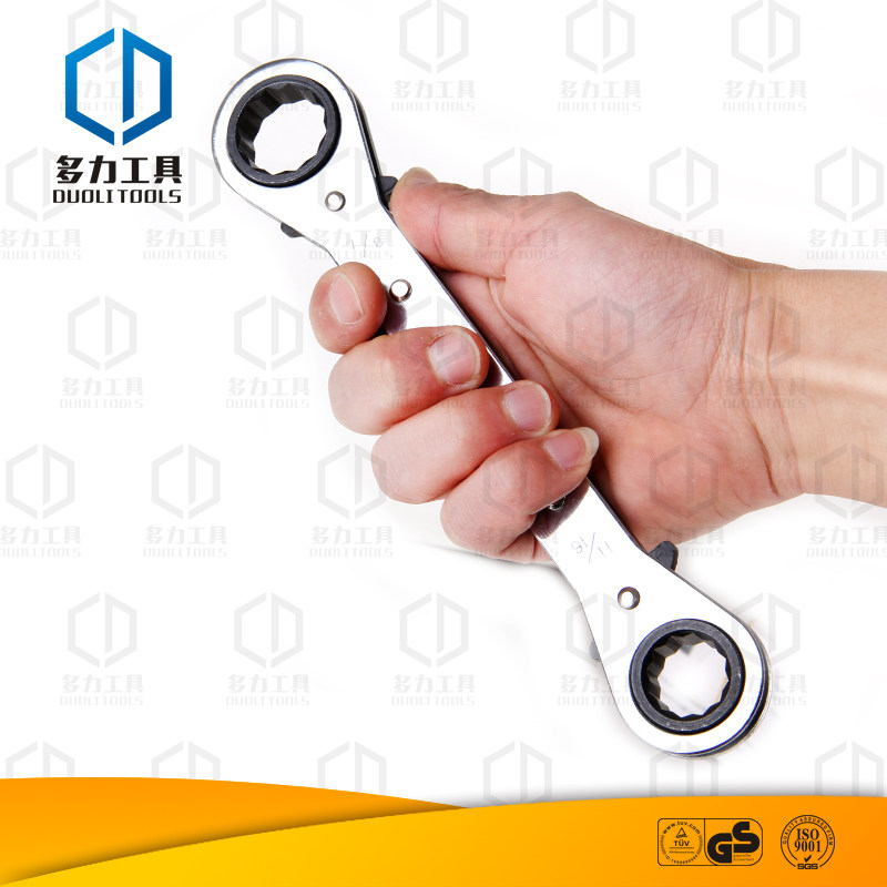 包邮 英制棘轮梅花扳手5件套 双向双头棘轮 快速省力 出口欧美