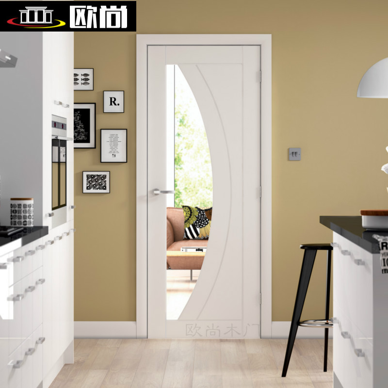 玻璃木门上海定制时尚烤漆套装门室内门欧尚贴木皮门复合实木房门