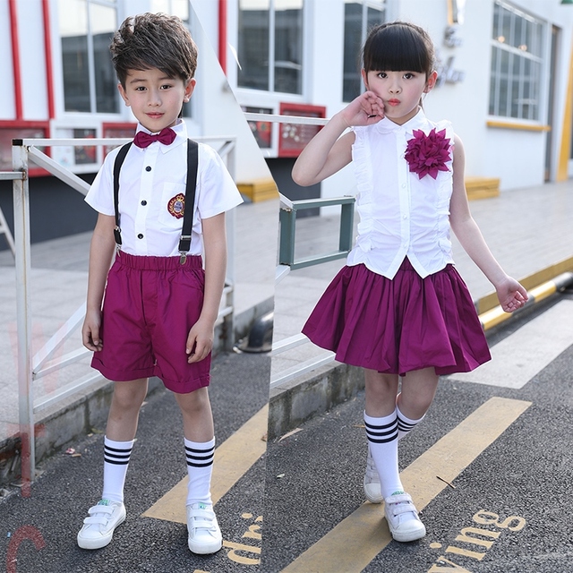 2019夏季学院单排扣深圳棉混纺布中学生中性套装小学生上衣男校服
